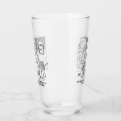Verre Deux Drôle Caricatures À Thème Bière. (Gauche)