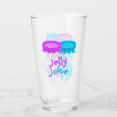 Verre Deux méduses caricaturales (Dos)