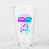 Verre Deux méduses caricaturales (Devant)