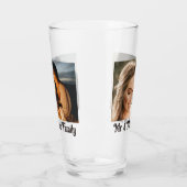 Verre DEUX Photos Personnalisées 16oz Pint Glass (Gauche)