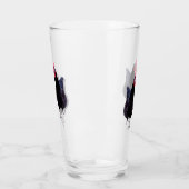 Verre Deux Poulets Noirs Funky, (Gauche)
