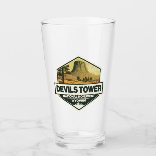 Verre Devils Tower National Monument Voyage Art Vintage (Devant)