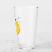 Verre Devis jaune citron amusant (Gauche)