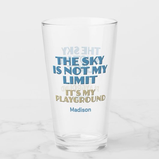 Verre Devis Sky de nom personnalisé (Devant)