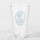 Verre Dewey Beach Delaware Palmier Oiseaux (Dos)