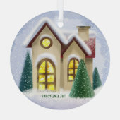 Verre d'hiver Wonderland Ornement de Noël (Verso)