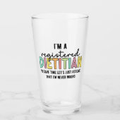 Verre Diététiste enregistrée RD ne se trompe jamais de c (Devant)