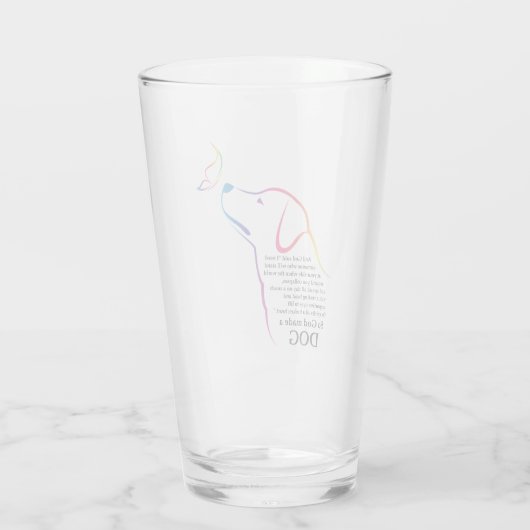 Verre Dieu a fait un chien (Dos)