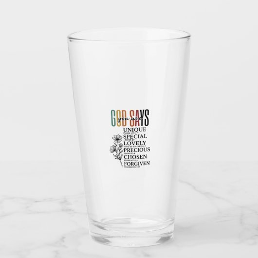 Verre Dieu dit que vous êtes fleur de foi conception de (Devant)