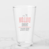 Verre Dillon, tu ne comprendrais pas le nom (Dos)