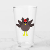 Verre Dinde de Noël mignonne (Devant)