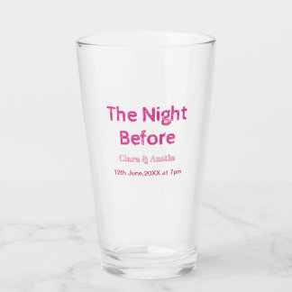 Verre Dîner de répétition la veille simple minimal m
