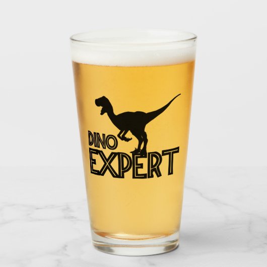 Verre Dino Expert - Amateurs de dinosaures (Devant (rempli))