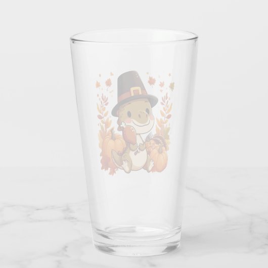 Verre Dinosaur de Thanksgiving mignon (Dos)