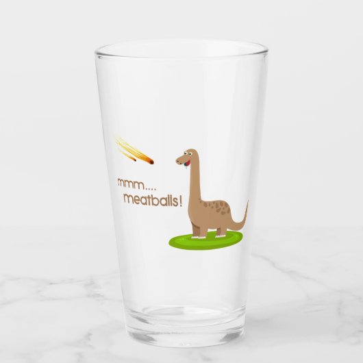 Verre Dinosaur Meteor Boules de viande (Devant)