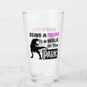 Verre Dinosaure drôle Être maman est une promenade dans (Devant)