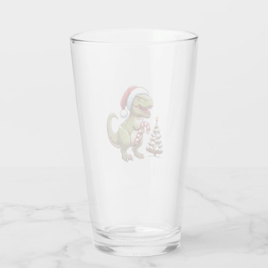 Verre Dinosaure sucre de canne de Noël mignon (Dos)