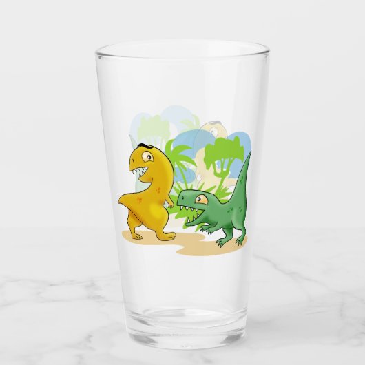 Verre Dinosaures en jeu (Devant)