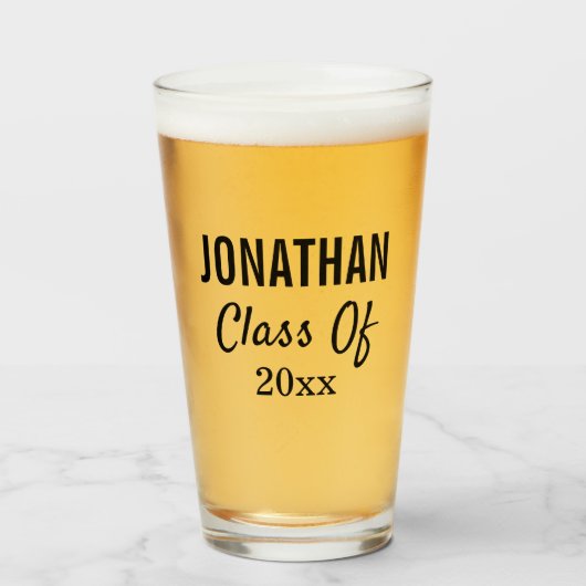 Verre Diplômé de l'université de Diplôme de Typographie  (Devant (rempli))