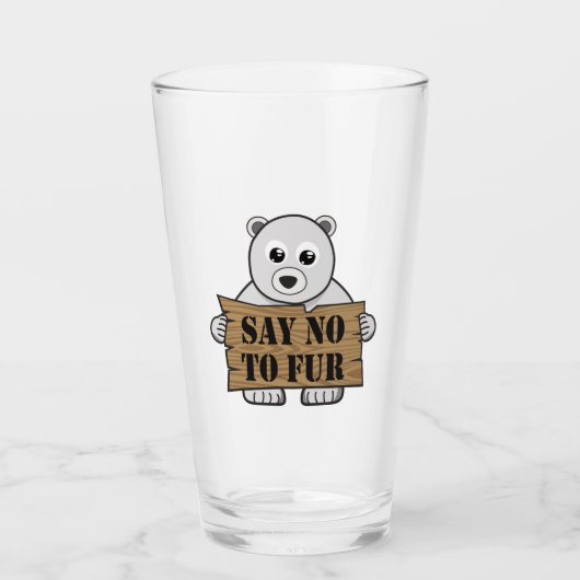 Verre Dites non à Fur (Devant)