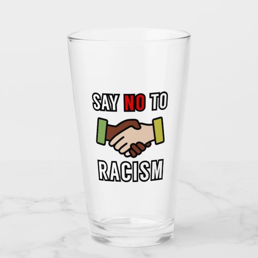 Verre Dites Non Au Racisme (Devant)