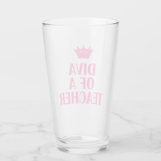 Verre "Diva d'un enseignant" (Dos)
