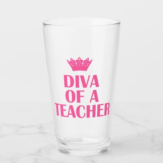 Verre "Diva d'un enseignant" (Devant)