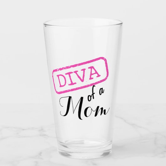 Verre "Diva of a Mom" (Devant)