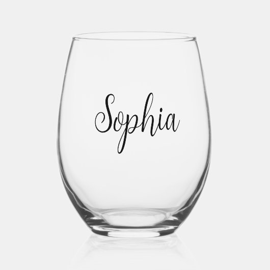 Verre do-it-yourself vin sans tache | Texte ou nom (Recto)