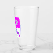 Verre Doberman Pinscher Silhouette Dog & Paw Rose (Gauche)