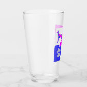 Verre Doberman Pinscher Silhouette Dog & Paw Rose (Droite)