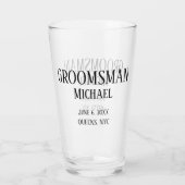 Verre Don Groomsman personnalisé (Dos)