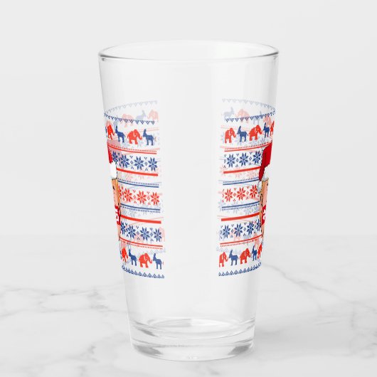 Verre DONALD TRUMP Noël en colère (Droite)