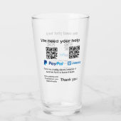 Verre Donation Collection conseil pot ajouter votre q r  (Dos)