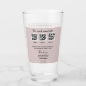 Verre Donation Collection conseil pot ajouter votre q r (Dos)