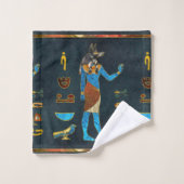 Verre d'or d'Anubis, bleu et rouge égyptien (Gant de toilette)