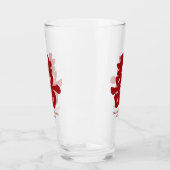 Verre Double bonheur rouge jaune chinois hei mariage (Gauche)