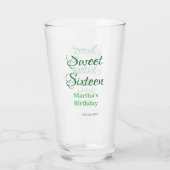 Verre Douce Seize nom date calligraphie boho rétro (Dos)