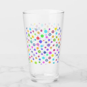 Verre Douche à fleurs - motif de couleur 1