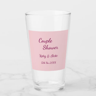 Verre douche de couple rose violet pastel mariage nom da