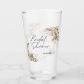 Verre Douche nuptiale pampas herbe fleurie moderne éléga (Devant)