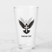 Verre Dove avec croix (Dos)