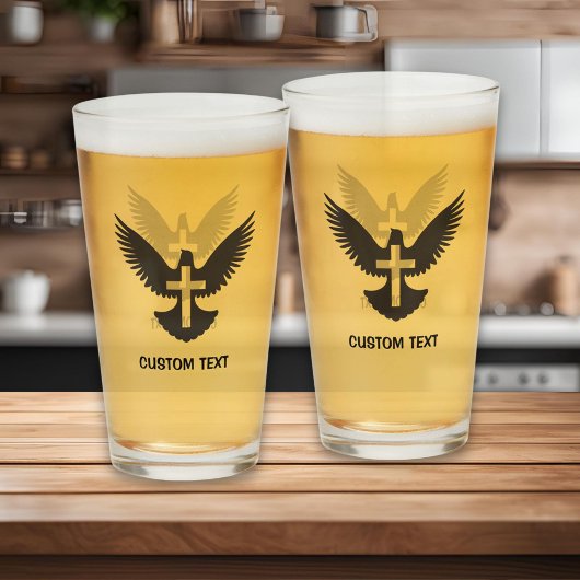 Verre Dove avec croix