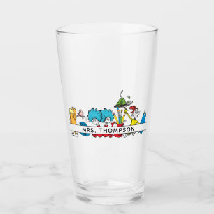 Verre Dr. Seuss Caractères et nom de l'enseignant