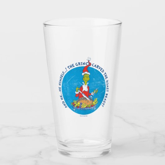 Verre Dr Seuss | Grinch | Bête rôtie de Noël (Devant)