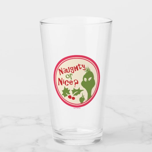 Verre Dr. Seuss | Grinch - Méchant ou Gentil ? (Devant)