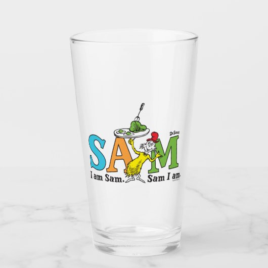 Verre Dr. Seuss | Je suis Sam. Sam je suis. (Devant)