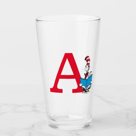 Verre Dr. Seuss Le Chat Chapeauté - Monogramme de Lectur (Devant)