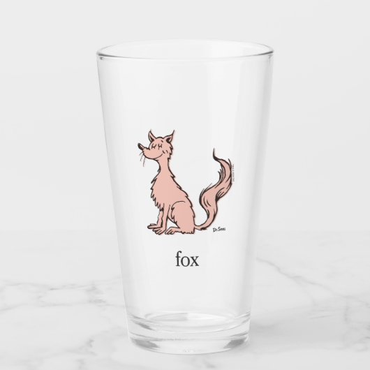 Verre Dr. Seuss | Renard Rose (Devant)