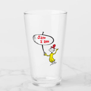 Verre Dr. Seuss Sam-I-Am tenant une pancarte
